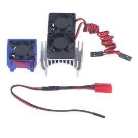 DC 5V RC Heat Sink High Velocity Fan Motor Radiator Fan Set for Traxxas Slash 4×4 VXL 1/10 RC Car Silver