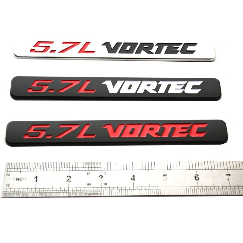 2pcs 5.7L Vortec Hood Emblems Engine Badge 3D Decal Replacement