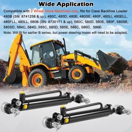 Unbranded 2× Power Steering Cylinder D128454 234447A1 For Case 480C 480D 480F 580C 580D