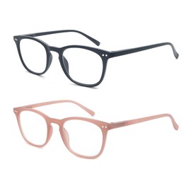 MODFANS Women Reading Glasses Men Matte Readers,Lightweight Glossy Frame Flexible Spring Hinge Stylish Eyeglasses with Pouch/Cloth