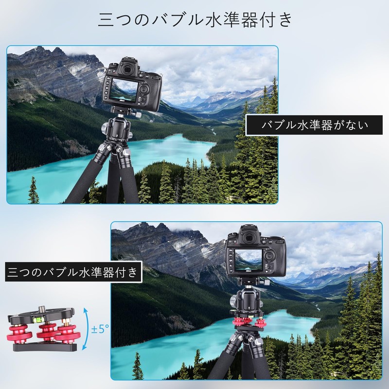 ARTCISE Leveling Base Tripod Head Plate +/-5 Degree Precision Adjustment