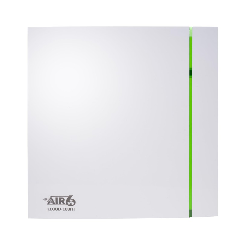 Air6 Cloud-100HT Quiet Bathroom Extractor Fan with Humidity Sensor &