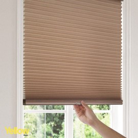 YELLOW BLINDS, Cellular Shades, Window Blinds Cordless, Blinds for Windows, Window Shades for Home, Window Coverings, Cellular Blinds, Door Blinds, Skyline Light Filtering Cream, 30" W X 48" H