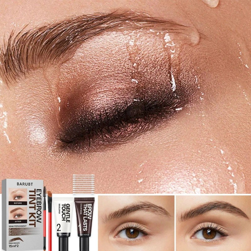 Set Tinte Pigmento Orgánico Permanente Para Cejas Y Pestañas