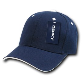 DECKY Sandwich Visor Baseball Cap, Navy/White
