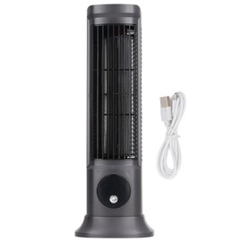 Bladeless Tower Fan, Space Saving Desktop Tower Fan Professional Efficient Quiet 3 Levels Adjustable Bladeless Desk Fan for Bedroom Home Office Desktop Cooling, 11.6 x 4.1 x 4.1in