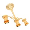3 Arms Alloy Candelabra Vintage Style Elegant Candlestick Holder for