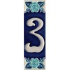Phosphorescent Hand Painted Italian Ceramic Number & Letter Tiles House
