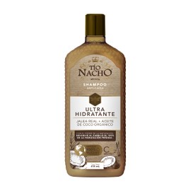 TIO NACHO Shampoo Ultra Hidratante, Devuelve al cabello el 100 de hidratación, Con jalea real y aceite de coco orgánico, Empaque 100 reciclado, 415 ml