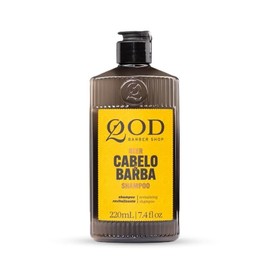 QOD Barber Shop - Shampoo premium para cabello y barba con aroma a cerveza - 220 ml