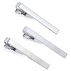 3 Pack Silver Tie Clips for Men, ValueBargain Classic Necktie