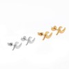 TseenYi Ocean Wave Studs Earrings Silver Wave Earrings Trendy Minimalist