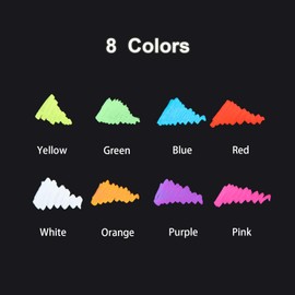 Artkey Neon Chalk Markers Set - 8 Pack with Reversible Tips (Chisel & Bullet) for Glass, Windows & Non-Porous Surfaces - Vibrant Fluorescent Colors for Art & Craft Projects