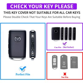 QBUC - Funda de goma de silicona para Mazda con llavero (4 botones) Protector de repuesto para llave inteligente Mazda 3 6 Cx-5 Cx-50 Cx-30 Cx-9 2019-2025