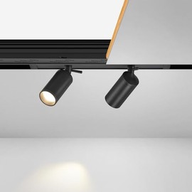 SCON XTB106-24SD 24V LED Lamp Head Dual Spotlight for Recessed/Ceiling/Pendant Magnetic Track Lighting System, Ceiling Downlight Wall Light (10W/3000K-Warm White/24°/Ra85/Support Dimming)