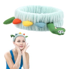 Cute Animal Dinosaur Headband for Washing Face, Funny Makeup Headband for Women Girls, Kawaii Hair Band Accessories for Washing Face Shower Sports Beauty Skincare