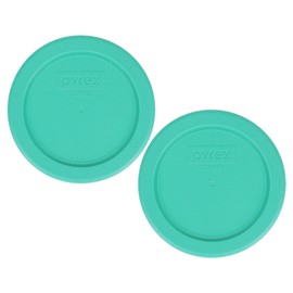 Pyrex 7202-PC 1-Cup Green Food Storage Replacement Lid (2-Pack) - Made in USA
