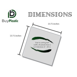 BuyPlastic King Starboard WG Sheet - Slate Gray, 1/2" x 24" x 24" - HDPE Wood Grain Plastic Board Panel for Outdoor Furniture Cabinets & More