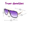 GOBIGER Aviator Sunglasses for Men Retro Fashion Goggle Alloy Frame