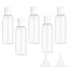 Qiuyan 5 Sets 100ml Plastic Bottles Empty Refillable Transparent Travel Bottles for Travel or Cosmetic - Clear