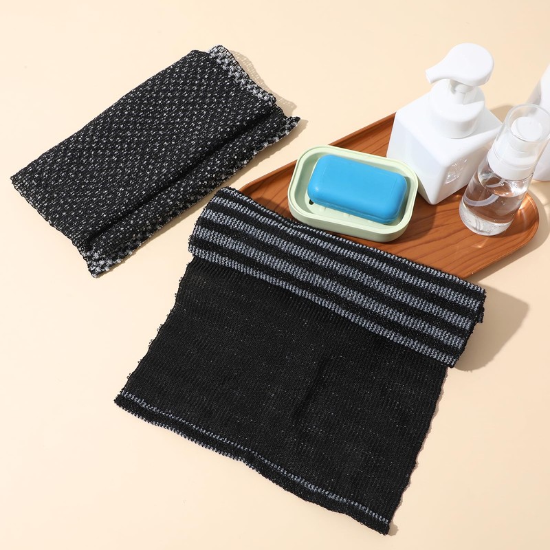 HJZHII 2 Stück Antibakterielles Peeling-duschhandtuch, 100 × 25cm Peeling-Handtuch Für