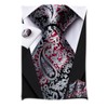 Hi-Tie Men's Solid Colour Tie Handkerchief Wedding Party Classic Tie