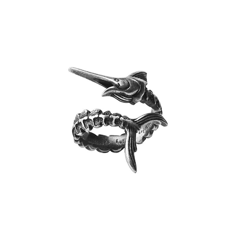 The old Man and the Sea Marlin Fish Ring Retro