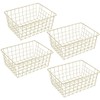 Homaisson 4 PCS Gold Wire Baskets, 10.9'' x 8.6'' x