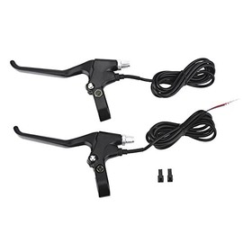 Bicycle Brake Levers, 1 Pair Universal Durable Aluminum Alloy 2 Wires Left & Right Bike Electric Brake Lever Replacement Parts for Mountain Bike & Road Bike With 22.5mm Handlebar
