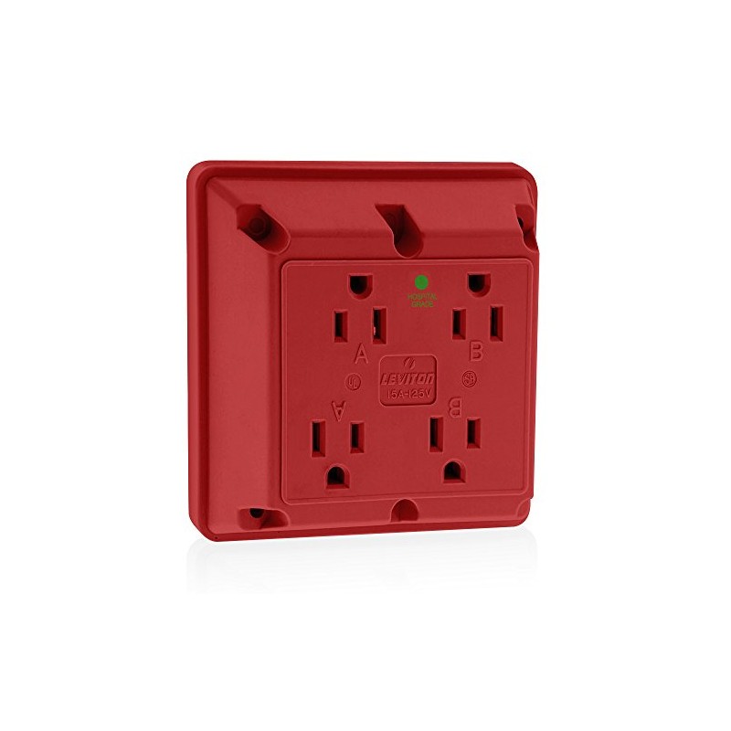 Leviton 1254-HR 15 Amp, 125 Volt, Industrial Series Extra Heavy