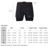 Lixada Men's 2-in-1 Running Shorts Quick Drying Breathable Active Training