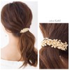 JewelVOX Hair Accessories, Leaf Flower, Botanical, Openwork, Barrette, Gold Selection