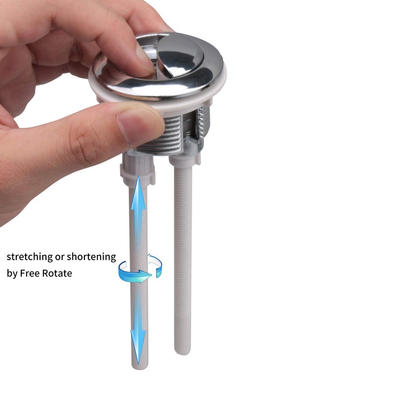 Dual Flush Toilet Kit Plastic Adjustable Top Push Button Toilet