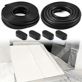 Frienda Basement Door Weather Strip Kit 33 ft U Shaped Gasket and 13 ft Bulb Trim Gasket Rubber Door Seal Strip Bottom Door Weatherstrip for Window Garage Weatherstripping