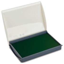 Shiny Green Ink Stamp Pad, 2-3/4" by 4-3/8" Surface Area, Felt Stamp Pad with Green Water-Based Stamp Ink