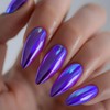 IMRAIN Laser Purple Press on Nails Medium Almond Fake Nails