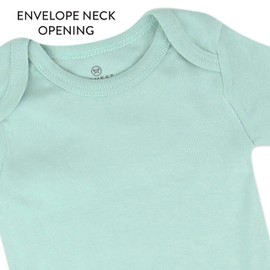 HonestBaby Organic Cotton Short Sleeve Onesies Bodysuits Multi Pack, 5-Pack Strawberry Cream, 3-6 Months