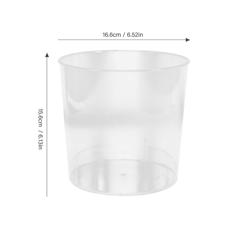 Kichvoe Transparent Flower Bucket 6.5 Inch Clear Floral Container Multipurpose