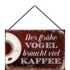 Blechschild With cord 30 x 20 cm office saying: Der
