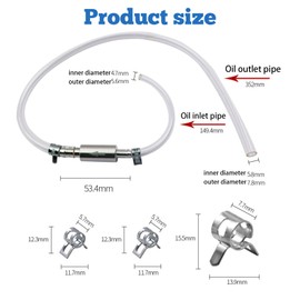 Pricyru Brake Bleeder Hose - One Way Check Valve Tube Bleeding Tool Kit, Brake Bleeder for Hydraulic System Bleeding Car Motorcycle Clutch (2PCS)