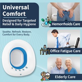 Sitz Bath for Hemorrhoids, Sitz Bath for Postpartum Care - Suitable for Pregnant Women and Perineal Care, Sits Bath Kit for Women - Collapsible Storage, Wide Seat