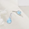 Larimar Drop Earrings for Women 925 Sterling Silver Teardrop Dangle