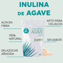 Inulina Agave Orgánica Fibra Prebiótica Natural 454 Nbf