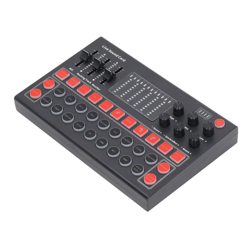 Voice Changer Sound Board LED Display Noise Reduction Bluetooth Dual