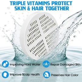 xcivi Vitamin C + E + A Shower Filter Replacement Cartridge for Aquahomegroup Shower Head, Shower Head Filter Supports Healthier Skin, Hair & Nails - 3 Packs
