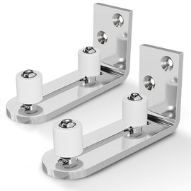 EaseLife Sliding Barn Door Bottom Floor Guide,Ball Bearings Adjustable Stay Roller,Wall Mount System,Flush Flat Bottom Design