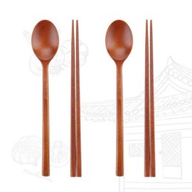 Seungju Crafts K9199SY Traditional Wooden Natural Lacquer Cutlery Set / 승주공예 K9199SY 전통 목기 생옻칠 수저 세트
