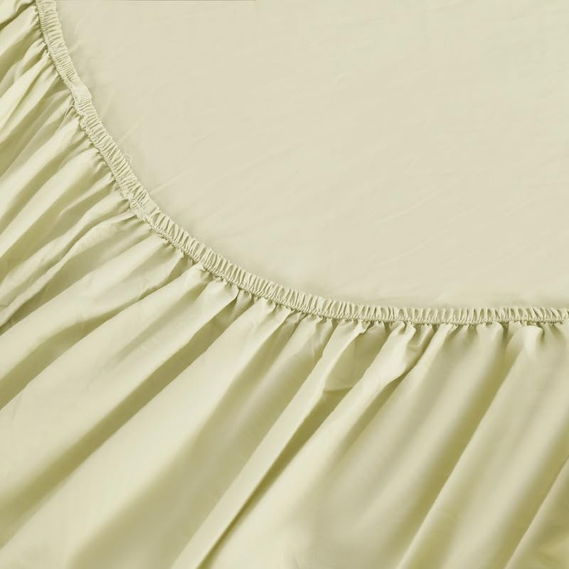 WEAVERS: Extra Deep Fitted Sheet - Super Soft Luxurious Microfiber,