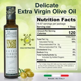 Masserie di Sant'Eramo Flavorful Italian Extra Virgin Olive Oil Cold Pressed - Robust Olive Oil for Cooking and Frying, Imported from Italy- 8.45 Fl Oz (Pack 1)