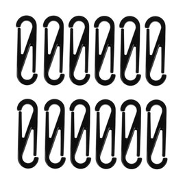 Operitacx 100pcs Plastic Hooks, Figure 8 Snap Clips, Gutter Key Hook for Camping Towels Gloves Zipper Handles Outdoors Hanging Lights